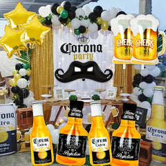 13pcs Beer Wine Glass Whiskey Bottle Balloon Set for Birthday Party