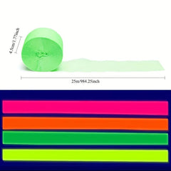 Luminous Crepe Paper Roll for Party Decorations