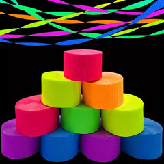 Luminous Crepe Paper Roll for Party Decorations
