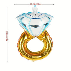 Diamond Ring Balloons for Engagement and Wedding Decorations
