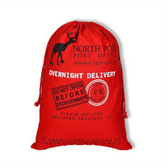 Canvas Santa Sack Large Santa Bags for Christmas with Drawstring