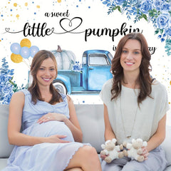 Little Pumpkin Baby Shower Backdrop - It's A Boy!