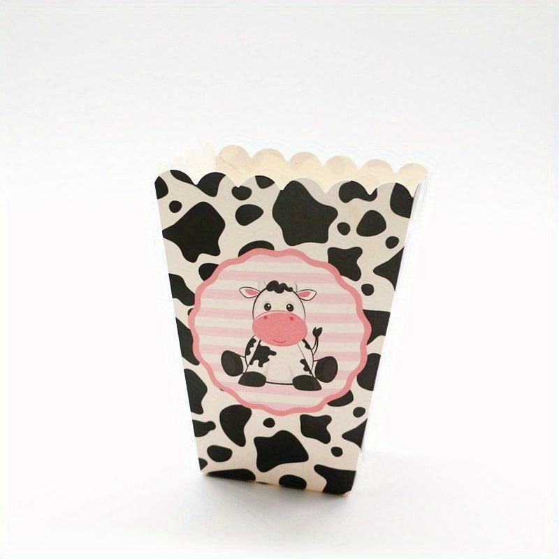 Cow Birthday Party Supplies Set - Plates, Cups, Napkins, Tablecloth - Farm Theme