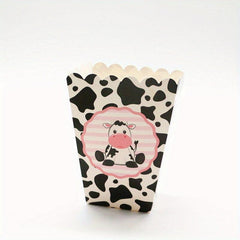 Cow Birthday Party Supplies Set - Plates, Cups, Napkins, Tablecloth - Farm Theme