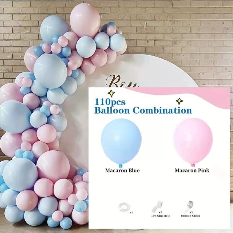 110pcs Pink Latex Balloon Arch Kit for Gender Reveal and Birthday Party