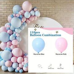 110pcs Pink Latex Balloon Arch Kit for Gender Reveal and Birthday Party