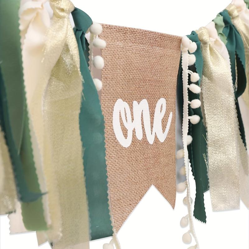 1st Birthday Boy Highchair Banner Baby Shower Party Decor