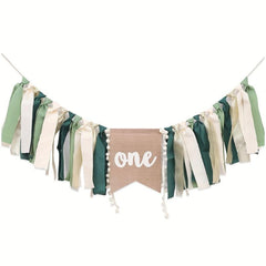 1st Birthday Boy Highchair Banner Baby Shower Party Decor