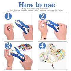 Balloon Stuffing Tool Filling Pliers Stainless Steel DIY Confetti Party Decor