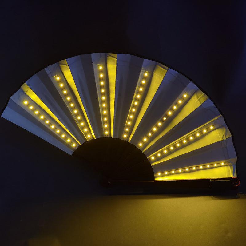 Fantasy LED Luminous Fan for Nightclub Performance Foldable w/Lights