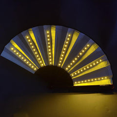 Fantasy LED Luminous Fan for Nightclub Performance Foldable w/Lights