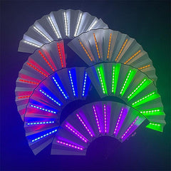 Fantasy LED Luminous Fan for Nightclub Performance Foldable w/Lights