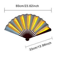 Fantasy LED Luminous Fan for Nightclub Performance Foldable w/Lights
