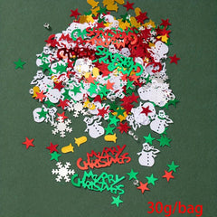 30g Christmas Snowman Snowflake Bell Confetti Party Decor