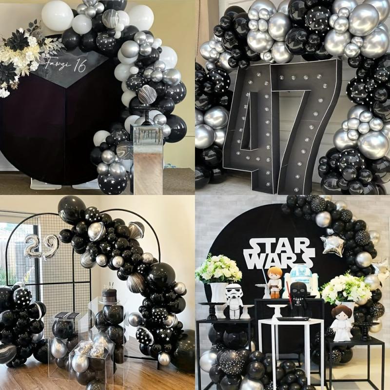 Silvery Balloon Kit Agate Balloon Decoration
