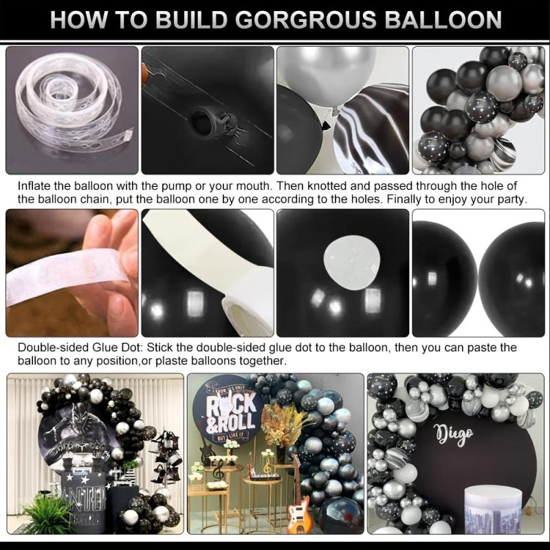 Silvery Balloon Kit Agate Balloon Decoration