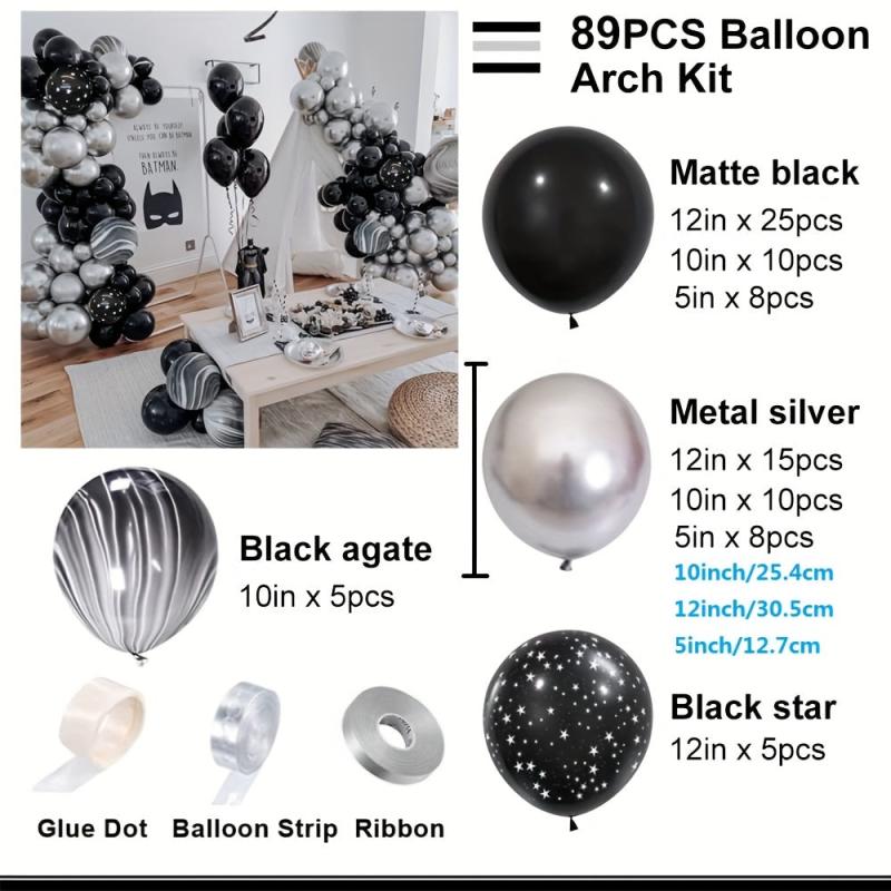 Silvery Balloon Kit Agate Balloon Decoration