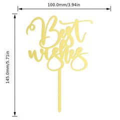 Thank You Wishes Acrylic Cake Topper Farewell Party Decoration