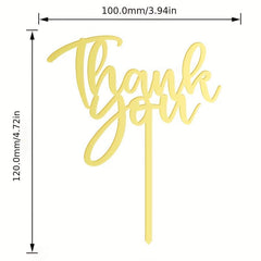 Thank You Wishes Acrylic Cake Topper Farewell Party Decoration