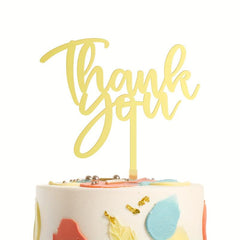 Thank You Wishes Acrylic Cake Topper Farewell Party Decoration