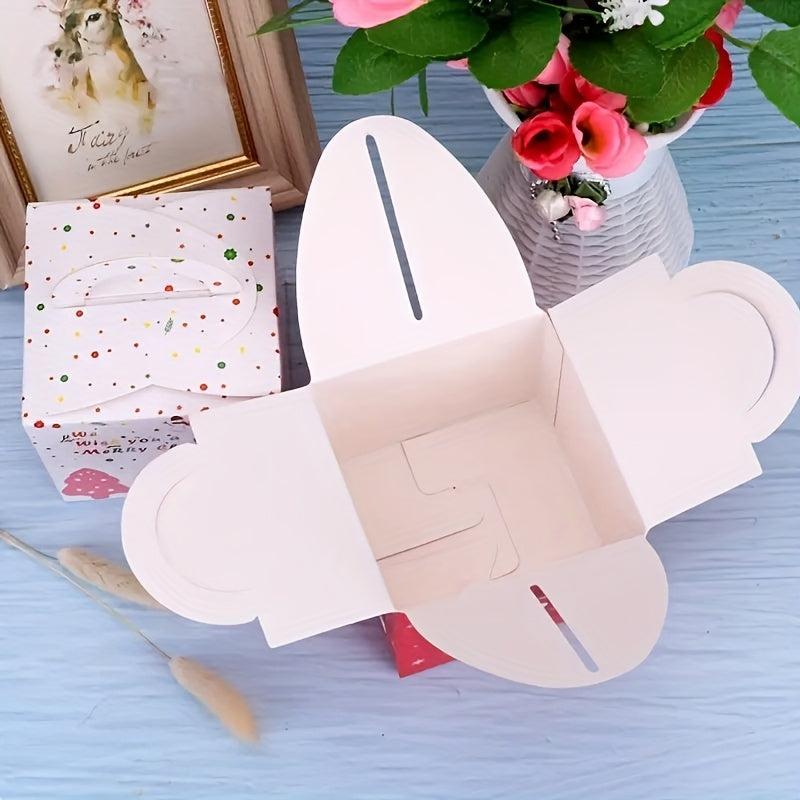 5pcs Christmas Candy Cake Box Dessert Packaging Household Baking Box