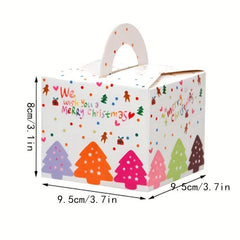 5pcs Christmas Candy Cake Box Dessert Packaging Household Baking Box