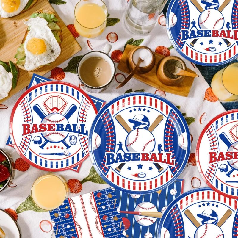 Baseball Themed Party Decorations Set - Tableware & Home Decor