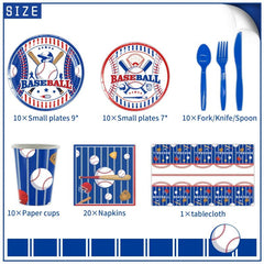 Baseball Themed Party Decorations Set - Tableware & Home Decor