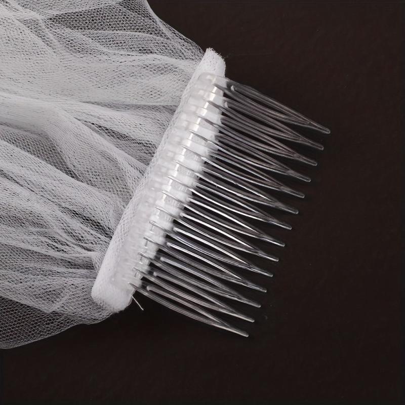 2 Tier Wedding Veil with Ribbon Edge and Comb - Bridal Anniversary Bachelorette