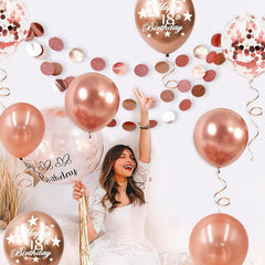 18th Birthday Balloon Kit Rose Gold Bar Mitzvah Party Decorations