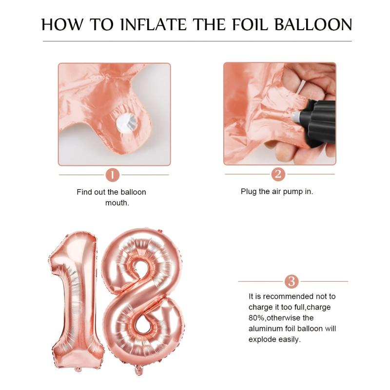 18th Birthday Balloon Kit Rose Gold Bar Mitzvah Party Decorations