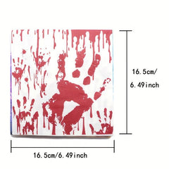 20pcs Halloween Bloody Paper Napkin Scary Blood Handprints