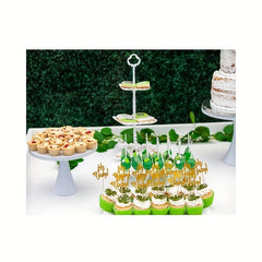 48pcs Edible Tropical Turtle Leaves Cupcake Toppers Palm Leaf Cake Decorations