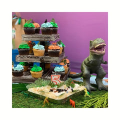 48pcs Edible Tropical Turtle Leaves Cupcake Toppers Palm Leaf Cake Decorations