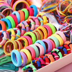 780pcs Girls Hair Accessories Elastic Hair Ties Ponytail Holders Rubber Bands