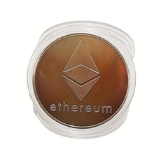 1pc ETH Tabloid Coins Faux Golden Blockchain Digital Currency Bit B Coins Creati