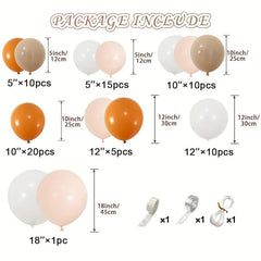145pc Boho Pastel Balloon Garland Kit Cream Peach Apricot Balloons