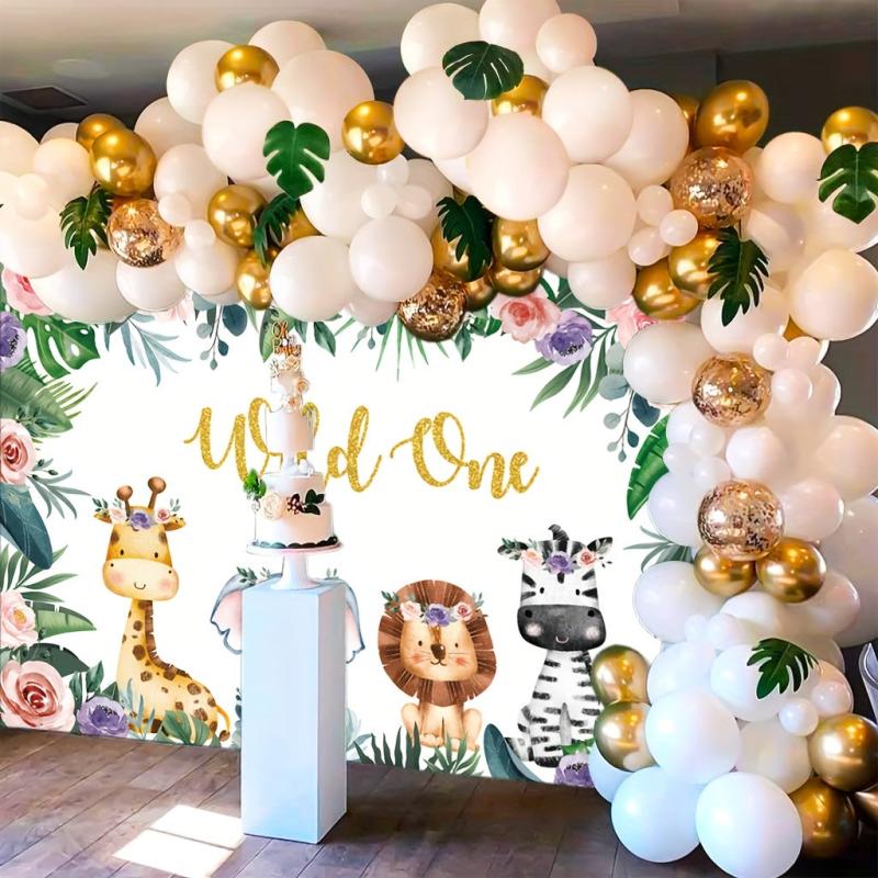 Wild One Backdrop 152 4x91 Jungle Animals 1st Birthday Vinyl Photo Background