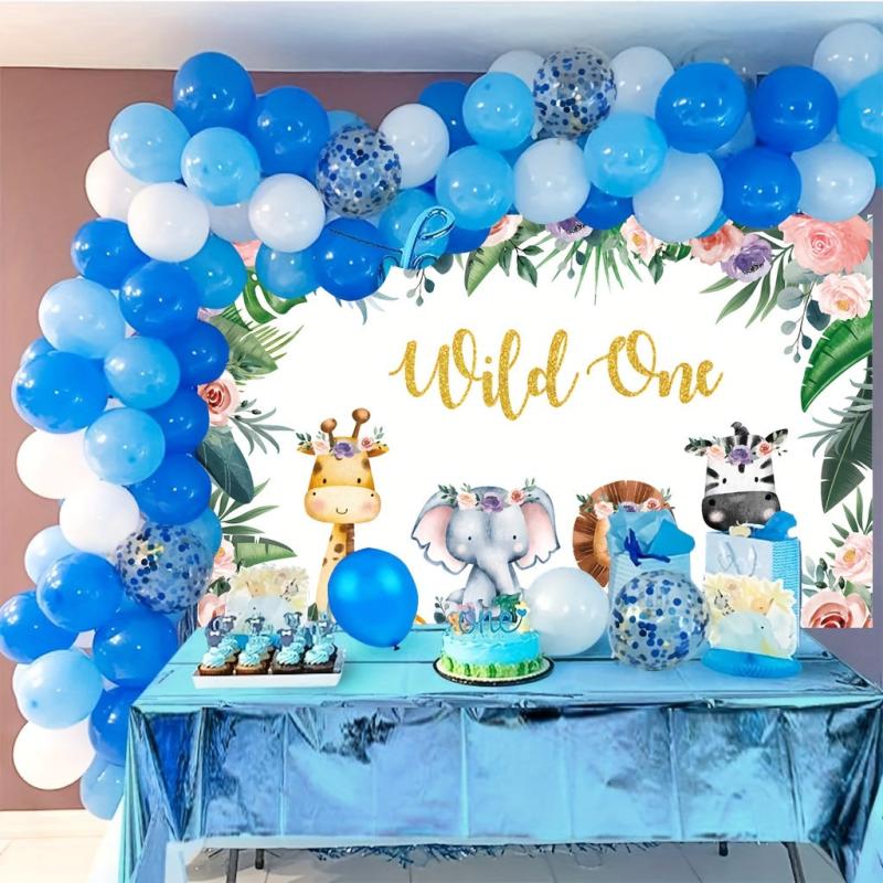 Wild One Backdrop 152 4x91 Jungle Animals 1st Birthday Vinyl Photo Background