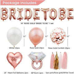 Bride to Be Diamond & Confetti Balloon Kit - Wedding & Bachelorette Party Decor