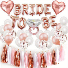 Bride to Be Diamond & Confetti Balloon Kit - Wedding & Bachelorette Party Decor