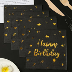 Foil Stamping Crown Year's Party Disposable Napkins Decoration