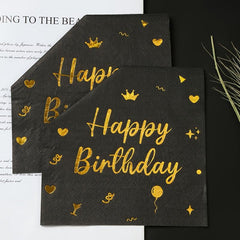 Foil Stamping Crown Year's Party Disposable Napkins Decoration
