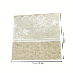 20pcs Linen Print Pattern Disposable Farm Party Napkin Holiday Birthday Paper