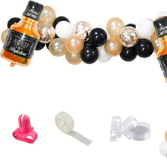 105pcs Whiskey Balloons Garland Kit Confetti Balloons Whiskey Birthday