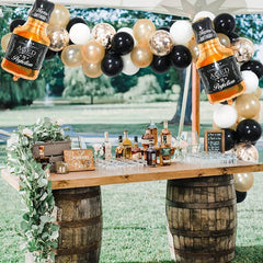 105pcs Whiskey Balloons Garland Kit Confetti Balloons Whiskey Birthday