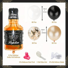 105pcs Whiskey Balloons Garland Kit Confetti Balloons Whiskey Birthday