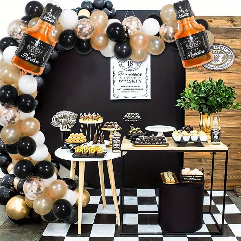 105pcs Whiskey Balloons Garland Kit Confetti Balloons Whiskey Birthday