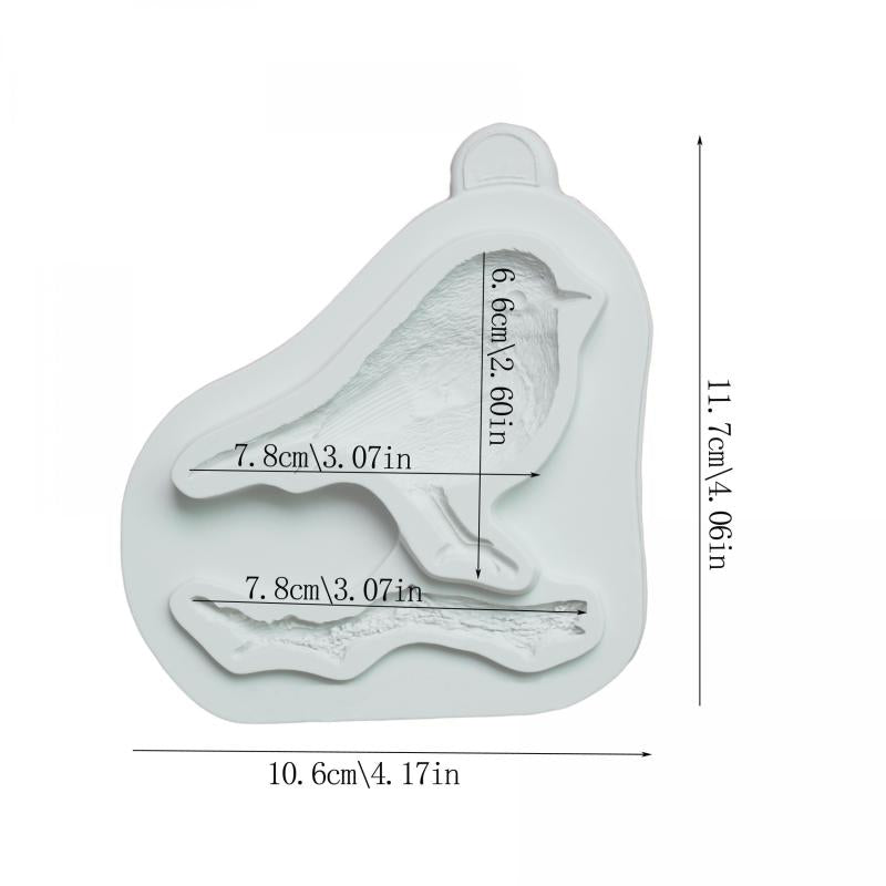 Bird And Branch Silicone Mold Fondant Cake Decoration Chocolate Moulds