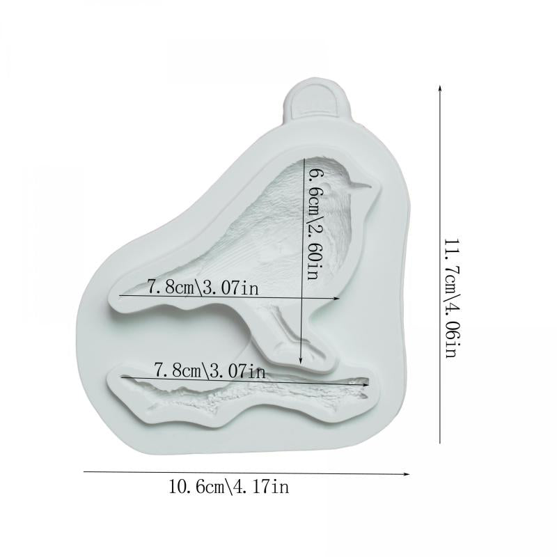 Bird And Branch Silicone Mold Fondant Cake Decoration Chocolate Moulds